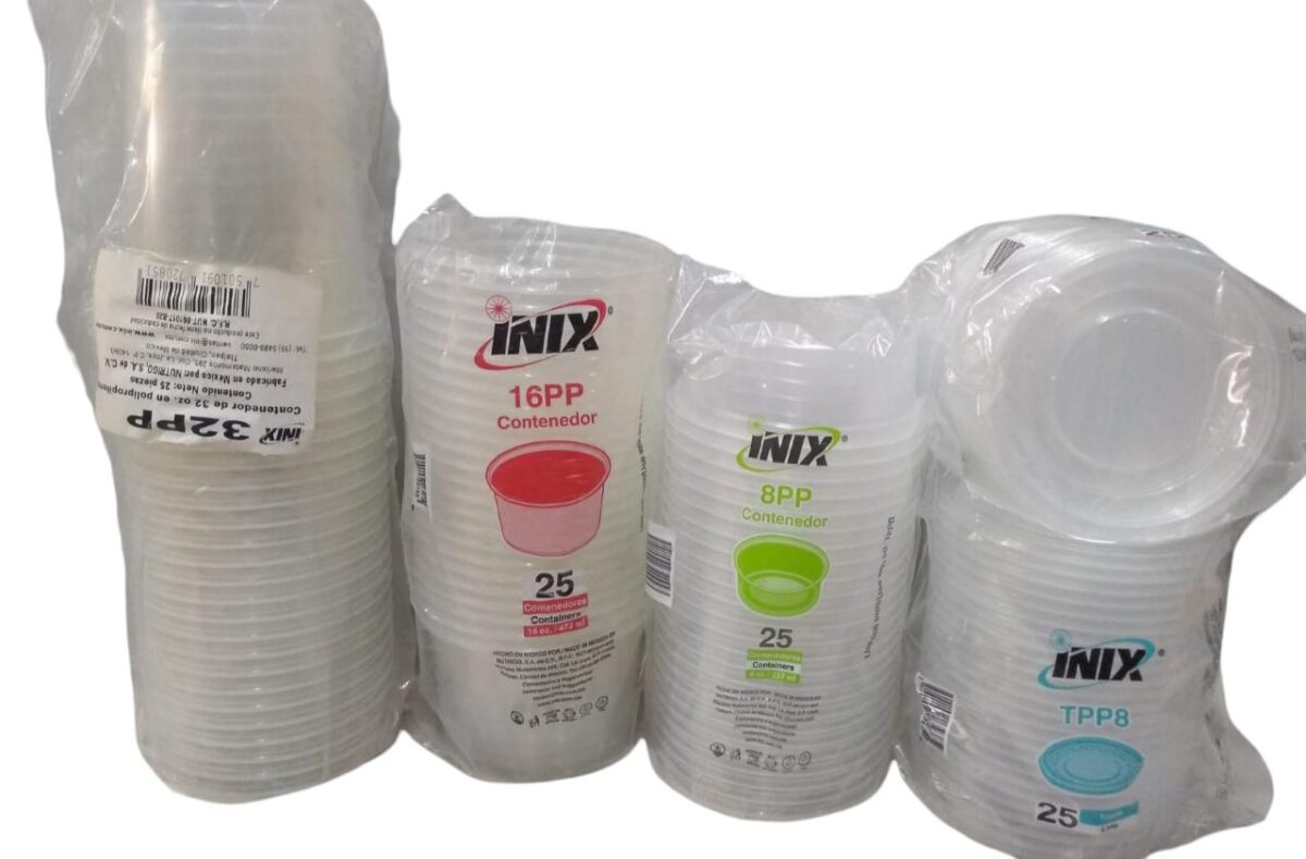 Envase Inix c/tapa varias medidas – Plastibol
